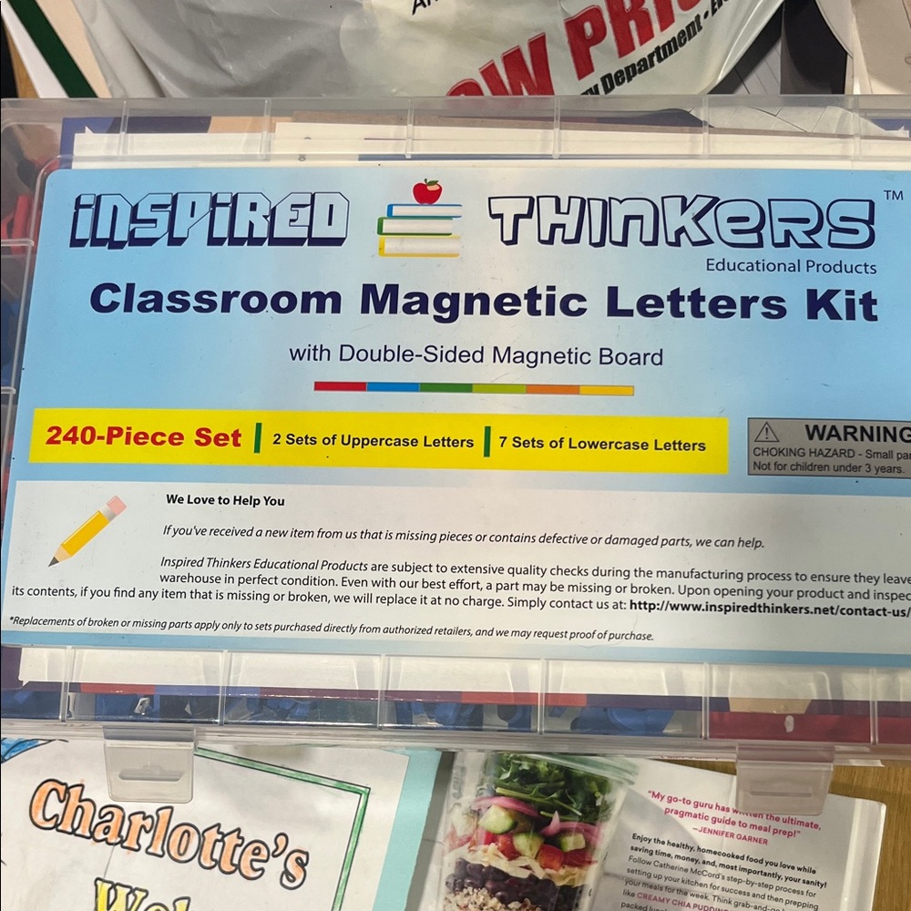 Inspired Thinkers Classroom Magnetic Letters Kit - Blue/Yellow/Red